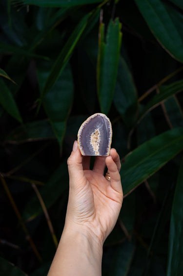 Blue Lace Agate Cave with Druzy